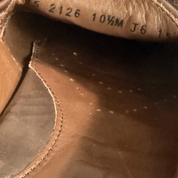 Johnston & Murphy Brown Croc Loafers Men's 10.5 M Leather Casual Shoes Slip On - Picture 8 of 16